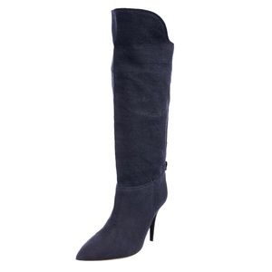 Isabel Marant Blue Canvas & Leather Heeled Boots
